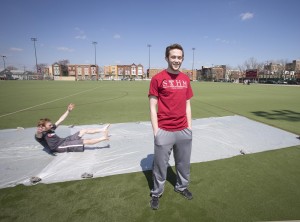 STHM sophomore Ben Baker, a transplant recipient and cancer survivor, is at the root of the Night Razors’ charity-minded world-record attempt. (Betsy Manning)