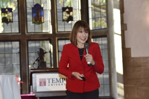 Lu Ann Cahn, Director for Career Services at Temple University’s School of Media and Communication, served as the keynote for the annual League for Entrepreneurial Women’s Conference, where she encouraged attendees to be daring, no matter the setting. (Photography by Jim Roese)