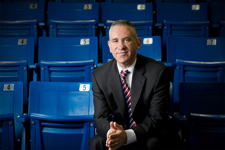 STHM alumnus Larry Meli is the new president of the Delaware 87ers, of the NBA D-League. (Ryan S. Brandenberg / Temple University Photography)