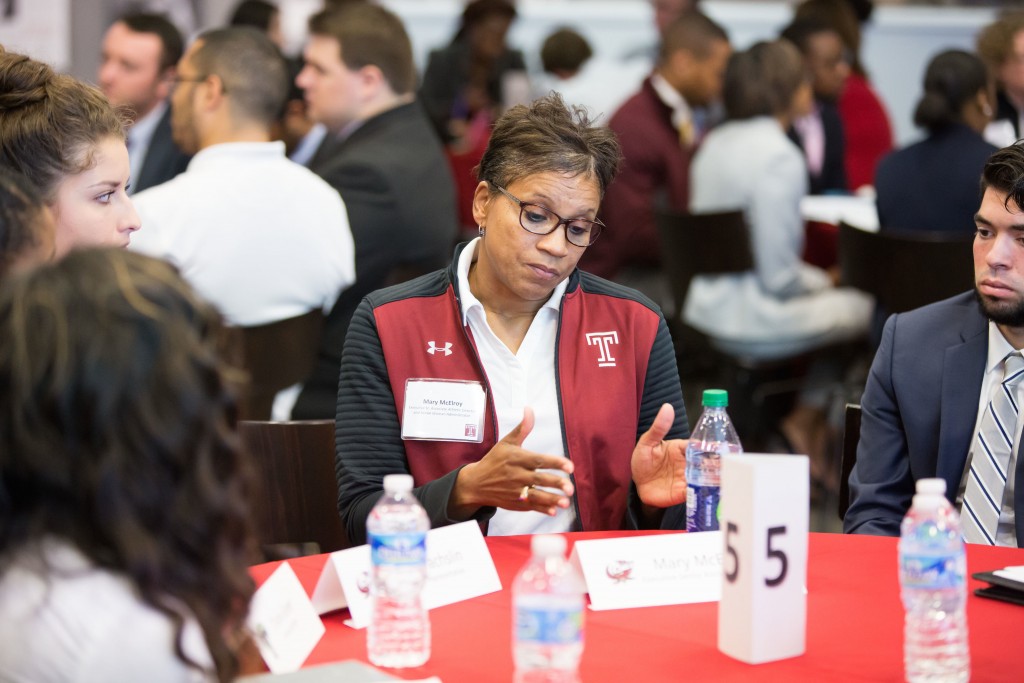 Mary McElroy of Temple University. (All photos by Lou Caltabiano)