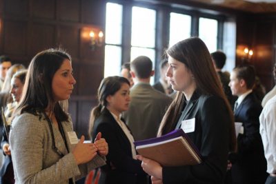 Students and vendors at the STHM Career Fair