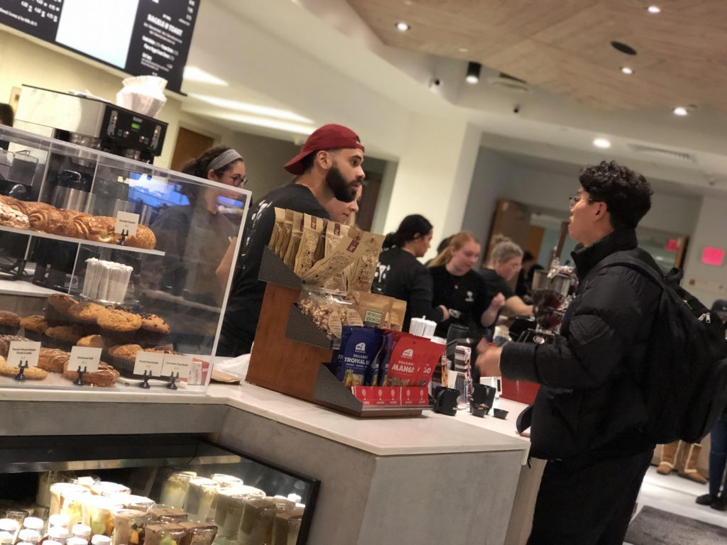 Saxbys STHM Employee Serving Customer