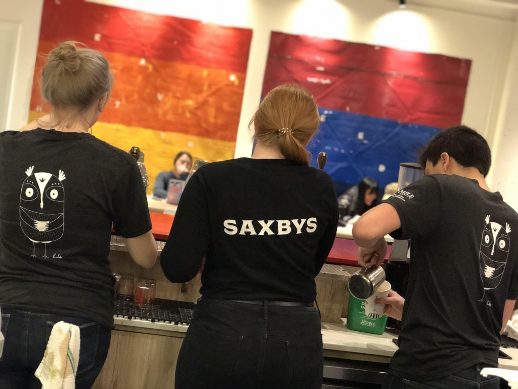 Saxbys Counter on Opening Day