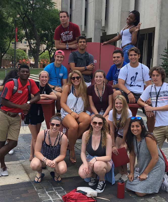 A group of Temple University students