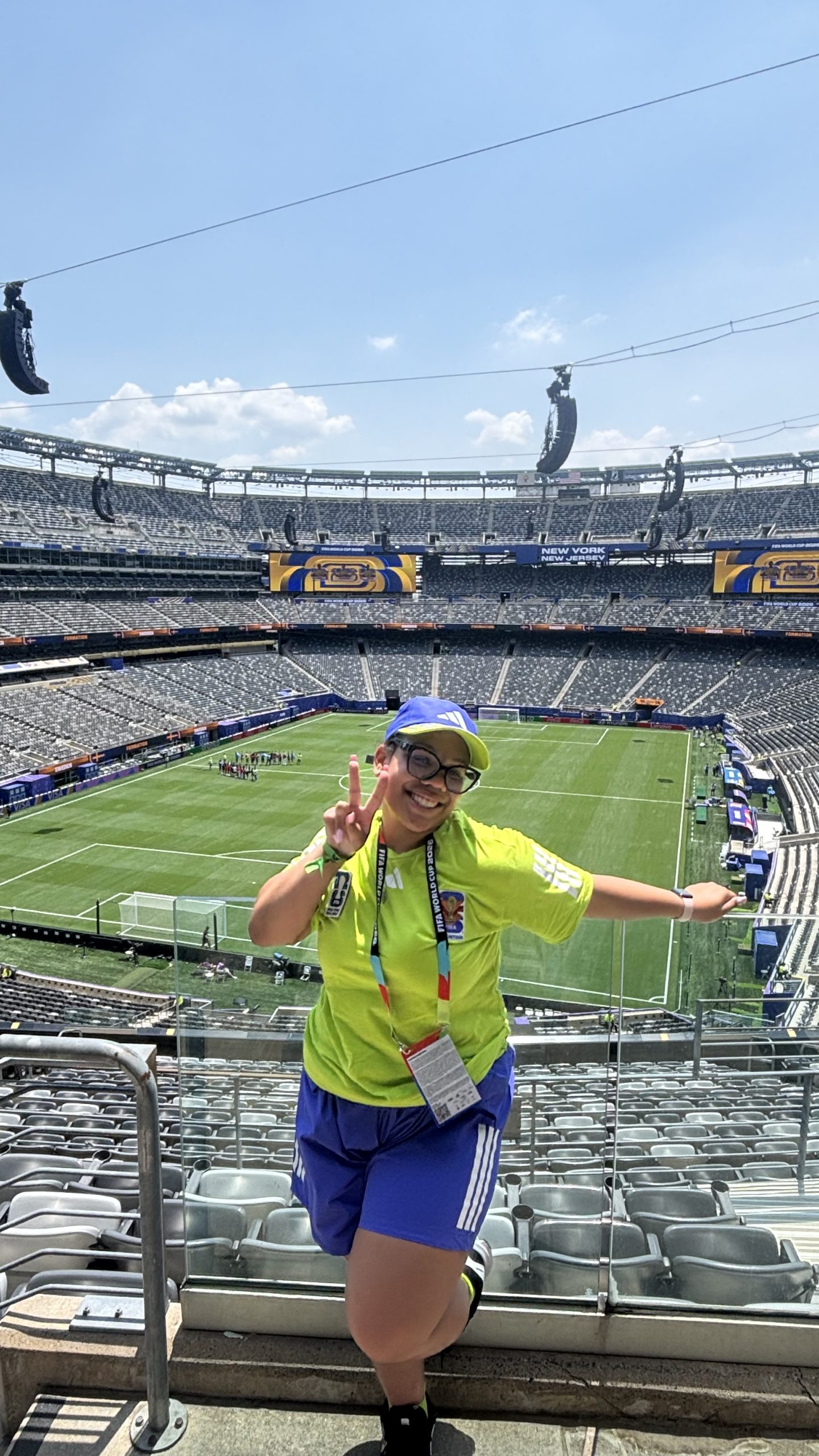 Bella Quiñones was an access management volunteer at New York New Jersey Stadium.