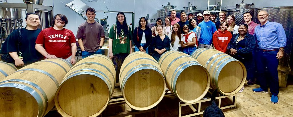 The Fundamentals of Wine course visited Penns Woods Winery in Eddystone, PA